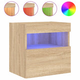 TV Wall Cabinets with LED Lights 2 pcs Sonoma Oak 40x30x40 cm 837174
