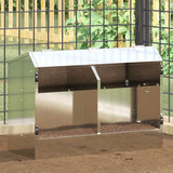 Rabbit Feeder Silver 64.5 x 25.5 x 45.5 cm Galvanised Steel 874596