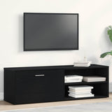 TV Cabinet Black Oak 120x34x37 cm Engineered Wood 862474