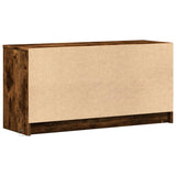 TV Cabinet with LED Smoked Oak 100x34x50 cm Engineered Wood 852219