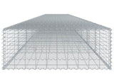 Gabion Basket with Cover 1000x100x50 cm Galvanised Iron 3295187