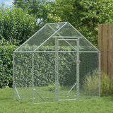 Chicken Cage Silver 170 x 100 x 177 cm Galvanised Steel 42023408