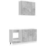 Kitchen Unit LYON 5 pcs Concrete Grey Engineered Wood 3438222