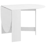 Folding Dining Table, Drop Leaf Table for Small Spaces, Oval Tabletop for Dining Room, Ash T3398P343529