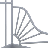 Extendable Bed Frame without Mattress Grey Metal 80x130/200 cm 324742