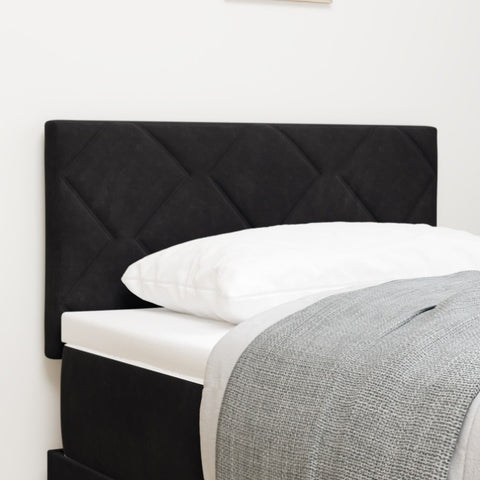 ZNTS LED Headboard Diamond Blocks Design Black 80 cm Velvet 3338183