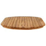 Table Top 110 x 55 x 3.5 cm Oval Solid Teak Wood Natural 42033163