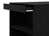Bar Table Black Oak 102 x 70 x 103.5 cm Engineered Wood 3423343