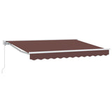 Retractable Awning Manual Brown 350x200 cm Fabric 3329673