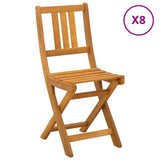 Garden Chair 8 pcs Natural 40 x 42 x 85 cm Solid Acacia Wood 3416292