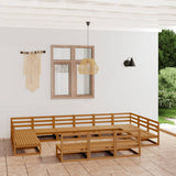 13 Piece Garden Lounge Set Solid Pinewood 3076192