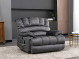 Electric Power Lift Recliner Chair Sofa with Massage and Heat for Elderly, 2 Side Pockets, USB Ports WF293635GAA