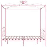Bed Frame Pink Metal Super King Decorative Inlays Bed Frame 284491