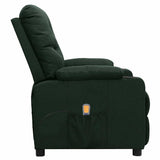 Massage Chair Dark Green Fabric 339118