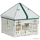 4 Panel Dog Playpen with Roof White 63 x 63 x 67 cm Plastic 42027214