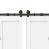 Sliding Door Hardware Kit 400 cm Steel Black 3295802