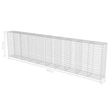 Gabion Wall with Covers Galvanised Steel 600x50x150 cm 143582