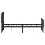 Bed Frame without Mattress Brown Oak 150x200 cm King Size Engineered Wood 4107036