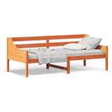 Day Bed without Mattress Wax Brown 100x200 cm Solid Wood Pine 842837