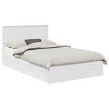 Storage Bed with Headboard White 120 x 200 cm Engineered Wood 3408480