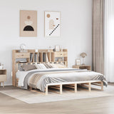 Bookcase Bed without Mattress 180x200 cm Super King Solid Wood Pine 3323968