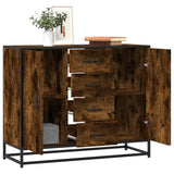 Sideboard Smoked Oak 92x35x76 cm Engineered Wood 3300827