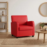 Armchair Red Faux Leather 42043431