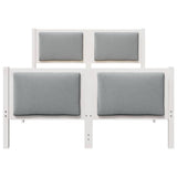 Bed Frame with Headboard Light Grey 120 x 200 cm Fabric 878333