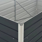 Raised Garden Bed 160x80x45 cm Galvanised Steel Anthracite 47013