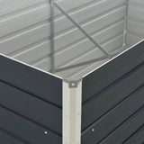 Raised Garden Bed 160x80x45 cm Galvanised Steel Anthracite 47013