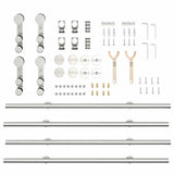 Sliding Door Hardware Kit 200 cm Stainless Steel Silver 3295762