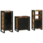 Bathroom Furniture Set 3 pcs Multicolour Solid Reclaimed Wood 3305631