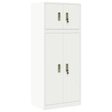 Storage Cabinet 2 pcs White 60 x 40 x 145 cm Steel Lockable 3438698
