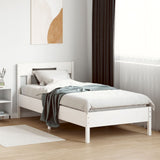 Bed Frame without Mattress White 100x200 cm Solid Wood Pine 842655