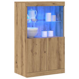 LED Sideboard Brown 60 x 37 x 100 cm Engineered Wood 863034