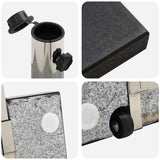 Parasol Base Black 41 x 41 x 37 cm Granite 42002809