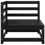 2 Piece Garden Lounge Set Black Solid Pinewood 805694