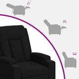 Recliner Massage Chair Black 75 x 95 x 100 cm Fabric 42051178