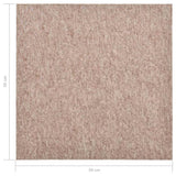 Carpet Floor Tiles 20 pcs 5 m 50x50 cm Beige 147318