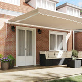 Retractable Awning Beige 500 x 350 cm Polyester and Aluminium 3331525