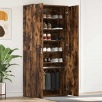 Shoe Cabinet with Door Brown 80 x 39 x 180 cm Engineered wood 3333870