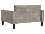 XL Armchair Light Grey Faux Suede Leather 42043527