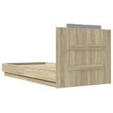 Bed Frame Sonoma Oak Engineered wood with plywood slats Single 3210061
