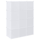 Storage Cube Organiser with 12 Cubes and Hanging Rods PP 4019583