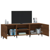 TV Cabinet Brown Oak 150x30x50 cm Engineered Wood 817506