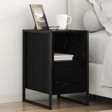 Bedside Table 2 pcs Black Oak 39.5 x 30 x 50 cm Engineered Wood 886655