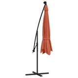 Cantilever Garden Parasol with LED Lights Terracotta 350 cm 313783