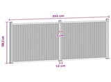 Fence Panel 2 pcs WPC and Aluminium Black 3429484