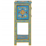 ZNTS Sideboard Turquoise 55x30x76 cm Solid Wood Mango 355011