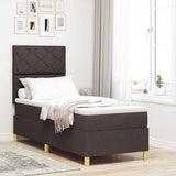 Box Spring Bed with Headboard Dark brown 80 x 200 cm Fabric 3339654